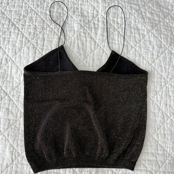 Free People Intimates Cropped Sparkle and Blue Tank Top - Picture 4 of 8